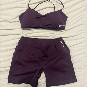 DFYNE Women's Purple Athletic Shorts